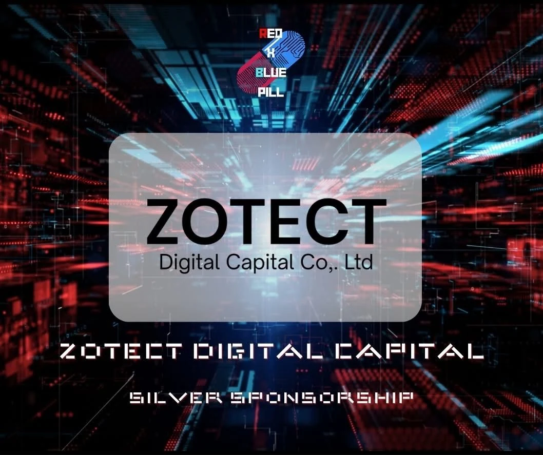 Announcement graphic naming Zotect as a Red x Blue Pill Silver Sponsor